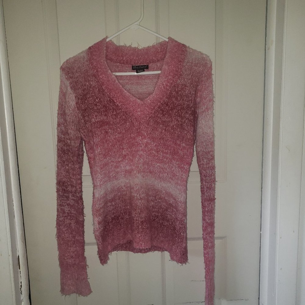 Pink and White Cozy Sweater